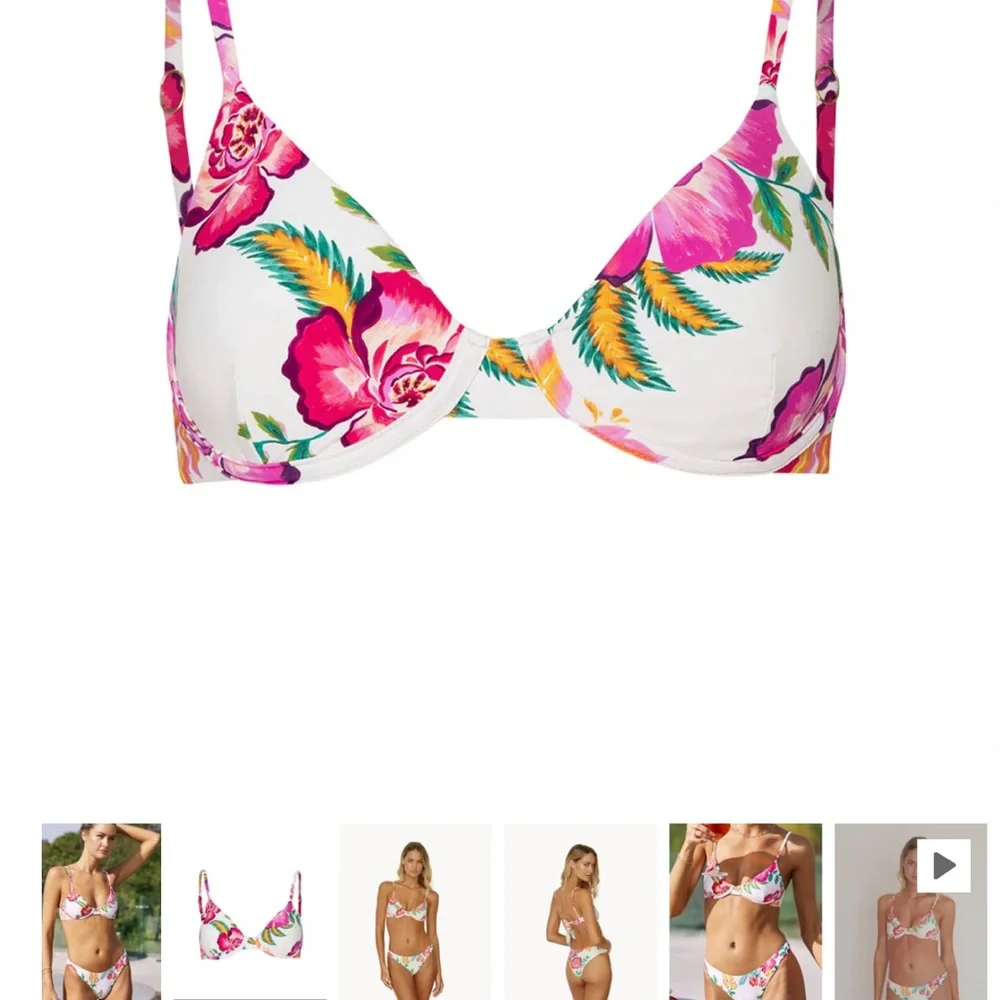 PQ Swim Floral Bikini Set - Pink and Green Mita - Picture 5 of 12